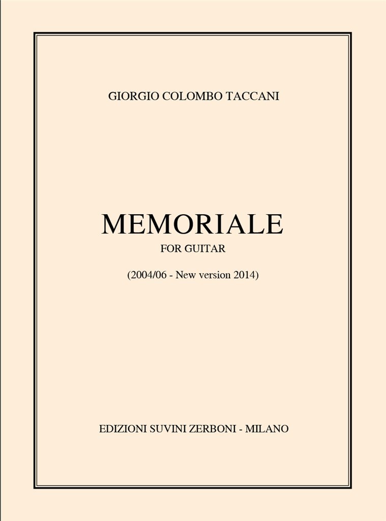 Memoriale (2004/2006) Per Chitarra